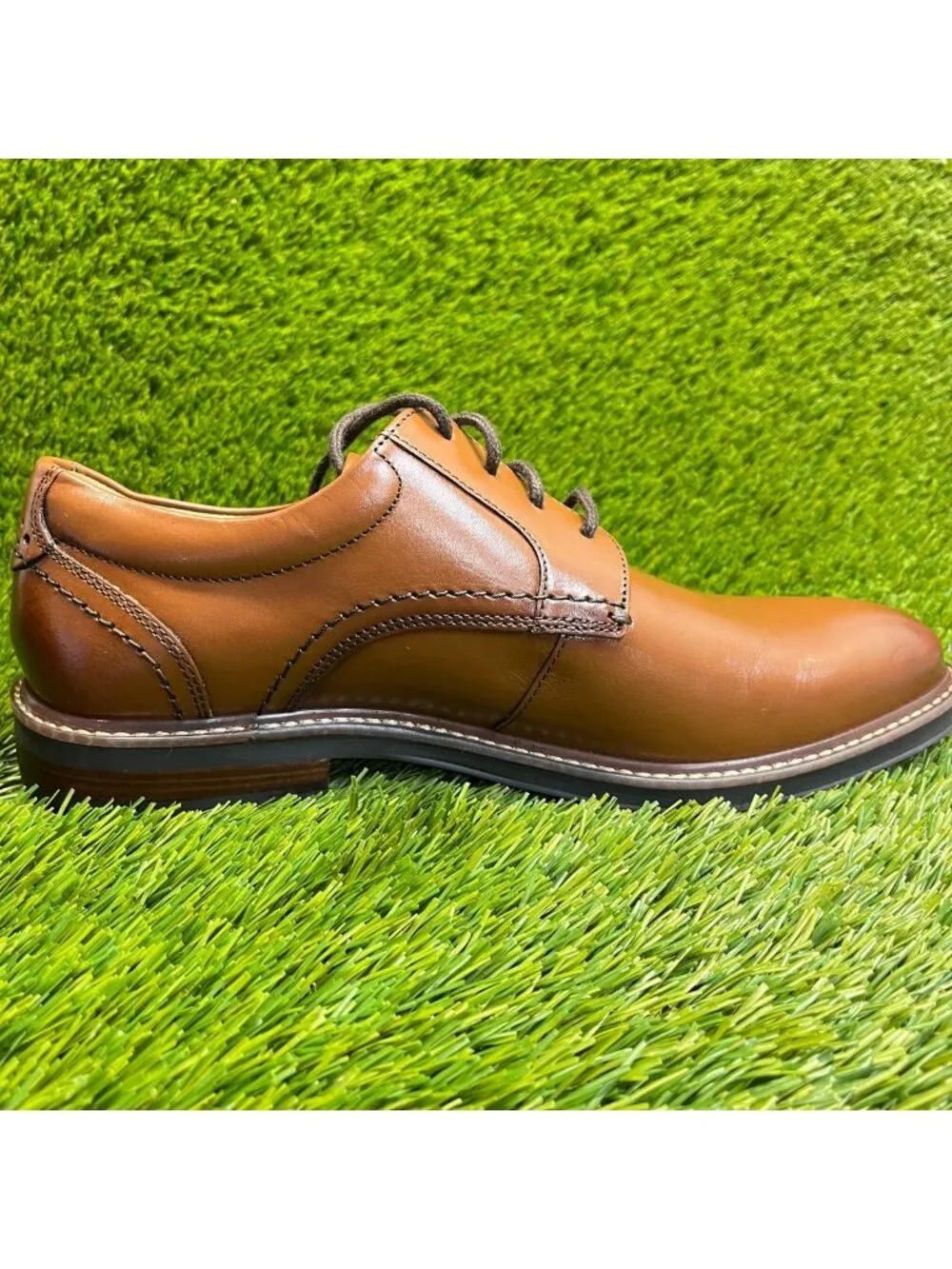 Nunn Bush Calderone Mens Size 8 Brown Casual Classic Plain Toe Oxford Shoes